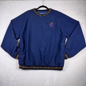 Holloway Sunkist Windbreaker‎ Mens L Blue Vintage 90s Pullover V-Neck Excellent
